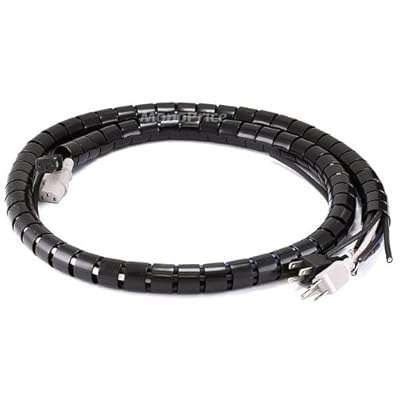 20mm x 9meter Spiral Wrap Bands, Black - Cable Organizer