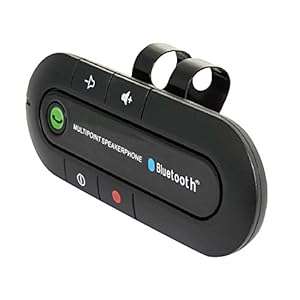Vktech Car Kit Sun Visor Multipoint Wireless Bluetooth Handsfree Kit Speakerphone (Black)