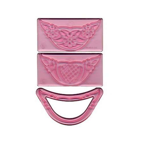 FMM Cutter Textured Lace Set 2 Cake Cutting Tool Drop Symmetrical Fondant Design