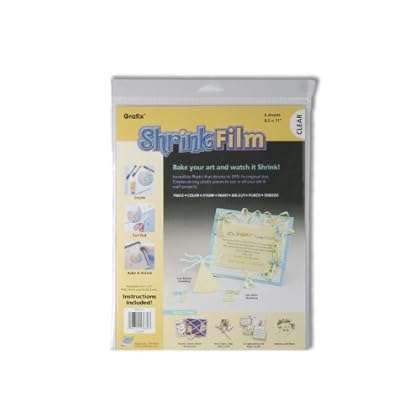 Grafix KSF6-C 8-1/2-Inch by 11-Inch Shrink Film, Clear, 6-Pack