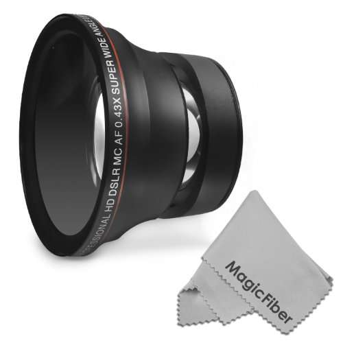 58MM 0.43x Altura Photo Professional HD Wide Angle Lens (w/ Macro Portion) for CANON Rebel (T5i T4i