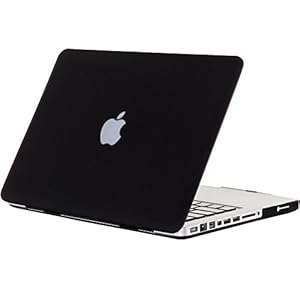 T-mall Black Frosted Matte Rubber Protective Hard Shell Clip Surface Case Skin Cover for (Black)