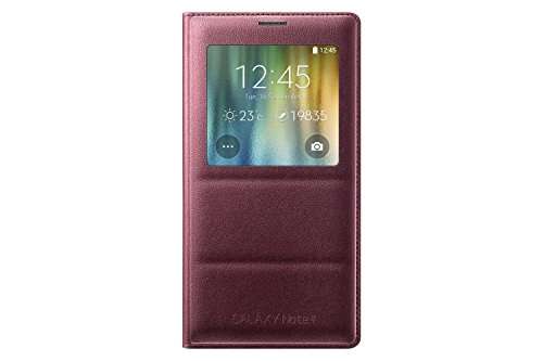 Samsung Galaxy Note 4 Case, S-View Flip Cover Folio Case - Plum Red
