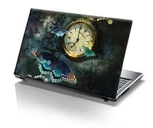 TaylorHe 15.6 inch 15 inch Laptop Skin Vinyl Decal with Colorful Patterns and Leather Effect La