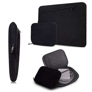 Coodio Universal 11.6 inch Laptop Sleeve Bag Case Pouch Accessory Bag for Apple Macbook (Black)