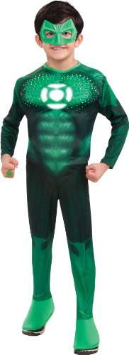 Green Lantern Child's Deluxe Hal Jordan Costume With Light Up Logo - One Color - Large (As Shown)