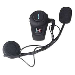 niceEshop(TM) GPS Interphone Bluetooth Motorbike Helmet Intercom Headset(Black500mUK Plug)