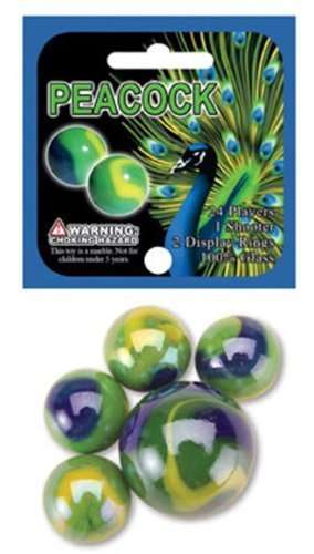 Marbles - Peacock (24 Player Marbles & 1 Shooter)