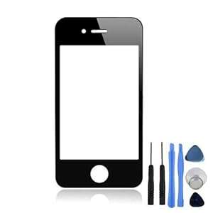 BisLinks Front Screen Lens Glass For iPhone 4 4G Replacement Part Black