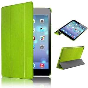 Ipad Air Ultra Slim Smart Pu Leather Hard back Case Cover for New Apple iPad 5 iPad Air 2 (GREEN)