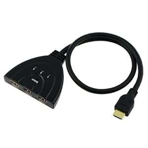 HDMI 3-In 1-Out HDMI Auto Switch with 1.5 ft. Cable