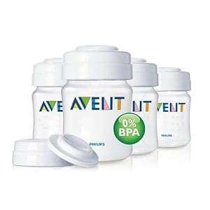 Philips AVENT 4 Pack BPA Free Classic Breast Milk Storage Set, Clear, 4 Ounce