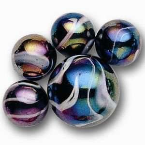 Mega Marbles - MILKY WAY MARBLES NET (1 Shooter Marble, 24 Player Marbles)