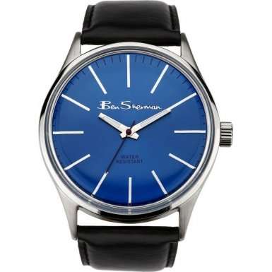 Ben Sherman Men's R774.03BS Black Leather Strap Blue Dial Watch