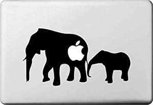 NetsPower Animals Pattern Series I Vinyl Decal Sticker Power-up Art Black for Apple (Elephant 2)