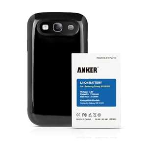 Anker 7200mAh Extended Battery Combo for Samsung Galaxy S3 S III I9300 I9305 LTE Samsung Galaxy