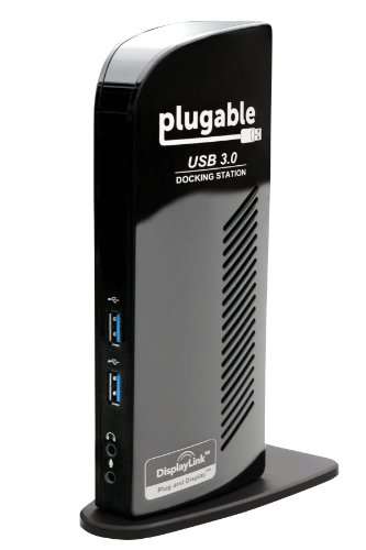 Plugable UD-3900 USB 3.0 Universal Docking Station with Dual Video Outputs for Windows 8.1, 8, 7, XP