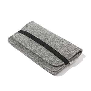 Suoran IPhone 6 Plus Case IPhone 6 Plus Sleeve IPhone 6 Plus Cover Pouch Bag Cover Wool Fe (Grey)