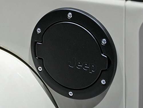 Jeep Wrangler Black Fuel Filler Door Cover Gas Tank Cap 4-Door 2-Door fit for 2007 - 2015 Jeep Wrang