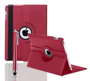 ROTATING 360 LEATHER CASE COVER SCREEN PROTECTOR FOR APPLE IPAD 2 AND 3 AND IPAD 4 4TH GEN - BY