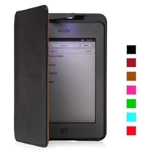 Mulbess Kindle Touch Lighted Genuine Leather Case Cover with Built-in-LED Light (Black)