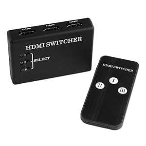 3 Port 1080p HDMI Switch Switcher Splitter for Xbox 360 PS3 HDTV DVD