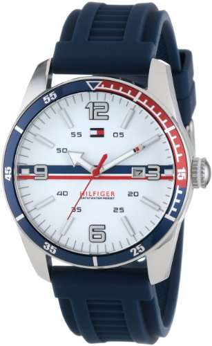 Tommy Hilfiger Men's 1790918 Casual Sport 3-Hand Navy Silicone Strap Watch
