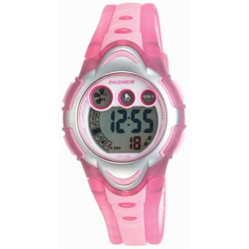 LED Waterproof Sports Digital Watch for Children Girls Boys (Pink)