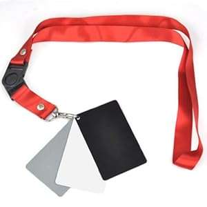 TOOGOO(R) 3-in-1 Digital 18% Gray / White / Black Card Set White Exposure BalanceStrap