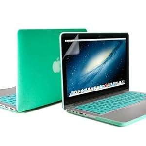 GMYLE(R) 3 in 1 Robin Egg Blue Turquoise 13 inches Macbook Pro WITH RETINA DISPLAY Rubberized (Rubbe