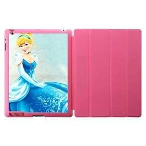 Cartoon Anime Cinderella Custom Pink Smart Case Covers for iPad 2 iPad 3 IPad 4