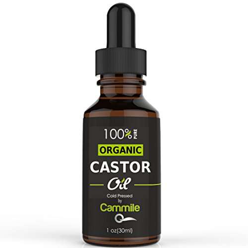 Organic Castor Oil - 100% Pure and Cold Pressed - For Hair, Eyelashes, Eyebrow, Skin and Face - Used