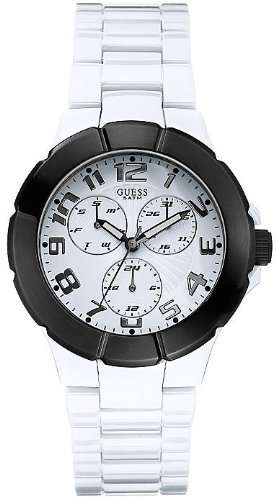 Guess Multi-Function Mens White Acrylic Band Watch U10070G5