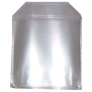 MHP 200 x Poly Disc DVD CD Sleeves Clear Transparent Strong PP Wallet with Folding Flap 120 Mic