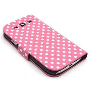 PhoneAdventures Flip Polka Dots Leather Case with Stand for AT&T, Verizon, Sprint, T-mobile Samsung Galaxy S3 - Pink