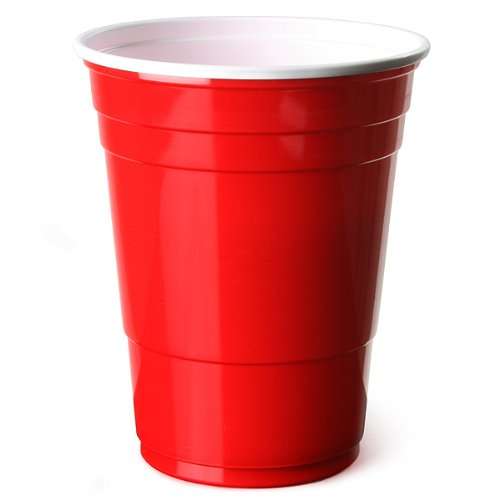 Red American Party Cups 16oz / 455ml - Pack of 50 | bar@drinkstuff Red Cups - Ruby, Apple Red, Plast