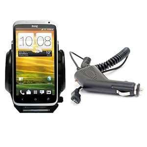 XYLO ACCESSORIES Car Kit: Windscreen Suction Mount Holder and In Car Charger for the HTC One X