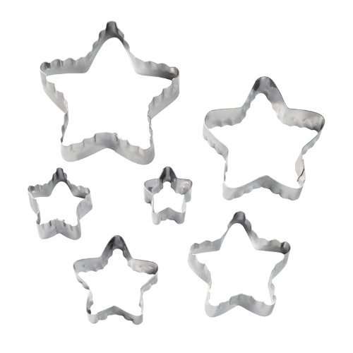 Wilton 6 Pieces Star Fondant Double Cut-Outs Set Cake Decoration Party