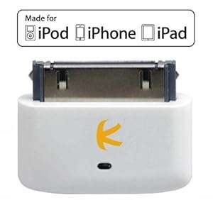 KOKKIA i10s (Luxurious White) Tiny Bluetooth iPod Transmitter for iPod/iPhone/iPad/iTouch with