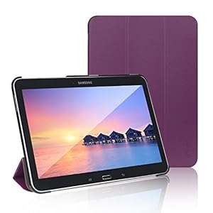 JETech Gold Slim-Fit Smart Case Cover for Samsung Galaxy Tab 4 10.1 (10 Inch) Tablet PC (Purple)