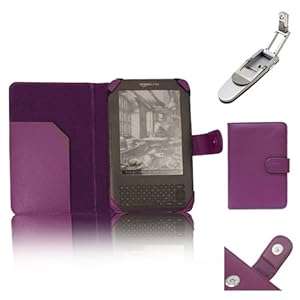 Xtra-Funky Exclusive PU Leather Book Wallet Style Case for Kindel 3 (3rd Generation wit (Purple)