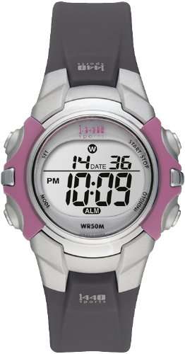 Timex Women's T5J151 1440 Sports Digital Black/Pink Resin Strap Watch