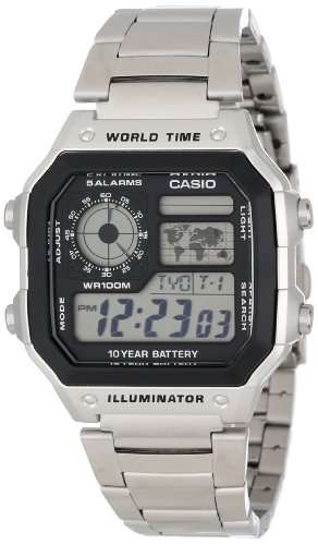 Casio Men's AE1200WHD-1A Stainless Steel Analog Digital Watch