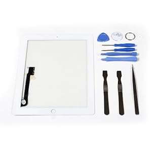 For iPad 3 3rd White Digitizer Screen Glass Lens Repair Replacement Tools and Adhesive