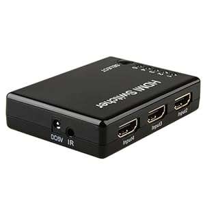 HDMI 5x1 5 Port Switch/Switcher with IR Remote Support 3D
