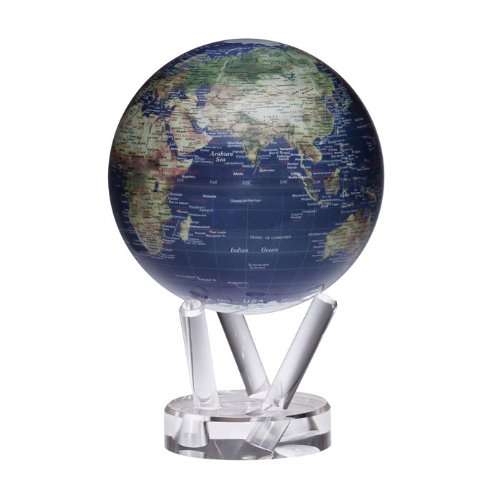 MOVA Globe - Satellite View with Gold Lettering