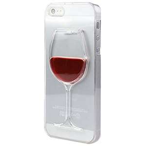 ISAKEN iPhone 6 CaseiPhone 6 CoverHard Case for iPhone 6 4.7iPhone 6 C (Red Wine Glass Clear:Red)