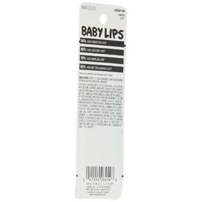 Maybelline New York Baby Lips Moisturizing Lip Balm, Cherry Me, 0.15 Ounce
