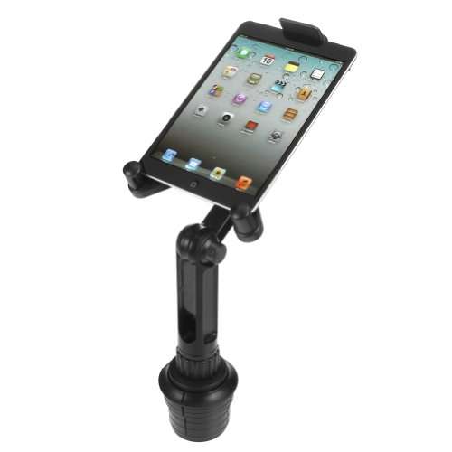 iKross 2-in-1 Tablet & Cellphone Adjustable Swing Long Arm Cup Mount Holder Car Kit For iPad Air 5,