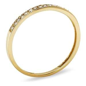 10k Tri-Colored Gold Diamond Stack Ring (1/4 cttw, J-K Color, I2-I3 Clarity), Size 8